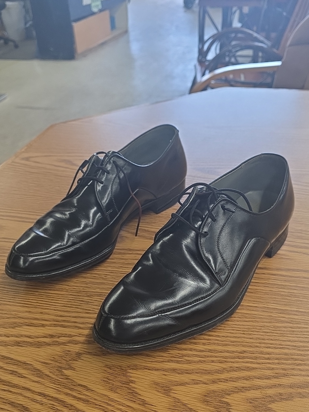 Vintage Sears Deluxe Gold Bond Men's Dress Shoes Black Size 10
